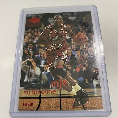 #ad #1 Michael Jordan Chicago Bulls 1998 199 Upper Deck MJ Timeline card basketball