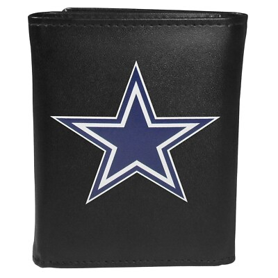 #ad DALLAS COWBOYS TRI FOLD WALLET MAN MADE LEATHER NFL FOOTBALL AUTHENTIC LOGO NEW