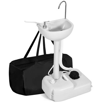 #ad Portable Sink Camping Hand Washing Station w 4.5 GAL Wash Basin Stand amp;Carry Bag