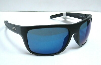 #ad $209 COSTA DEL MAR Broadbill BRB11 Matte Black Blue Mirror 580P Sunglasses NWT