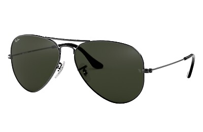 #ad Ray Ban RB3025 W0879 Metal Aviator Green Classic Non Polarized 58mm Sunglasses