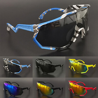 #ad Polarized Shield Sunglasses OVERSIZED Mens Women Outdoor Cycling Sports Goggles