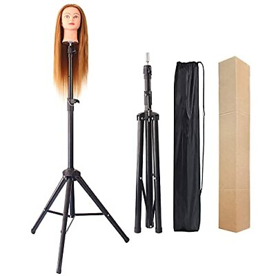 #ad Wig Stand Tripod Mannequin Head Stand Heavy Duty Metal Adjustable Wig Head St...