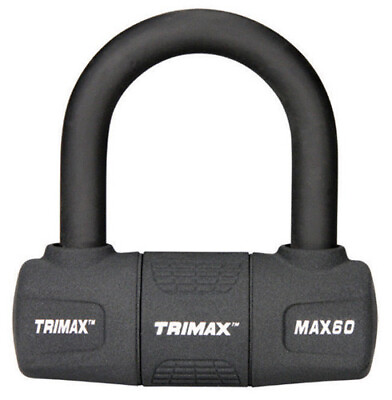 #ad Trimax Multi Purpose Disc Cablelock U Lock Black Max60Bk