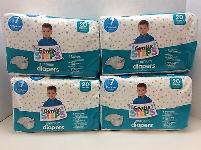 #ad Gentle Steps Size 7 Premium Diapers 41lbs amp; Over 80 Diapers 👶 FREE SHIPPING 👶