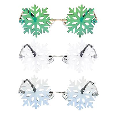 #ad Snowflake Shape Sunglasses Funky Party Cosplay Fancy Dress