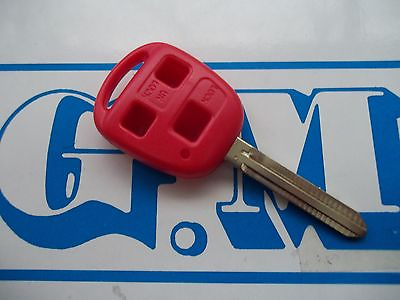 #ad Key Cover For Remote Control Avensis Verso RAV4 Red 3 Buttons Not Included
