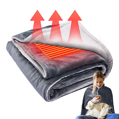 #ad Heating Blanket Throw USB Wearable Heated Electric Blanket 39X27.5inch