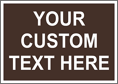 #ad YOUR CUSTOM TEXT HERE Adhesive Vinyl Sign Decal