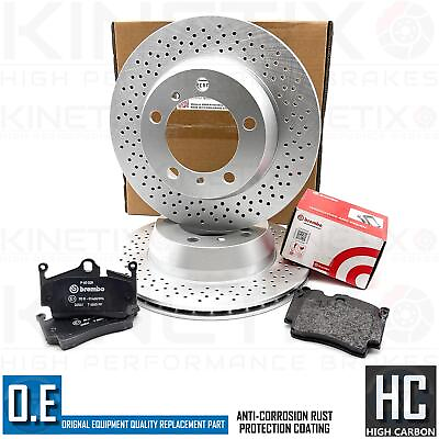 #ad FOR PORSCHE 718 BOXSTER CAYMAN 981 982 987 REAR BRAKE DISCS BREMBO PADS 299mm
