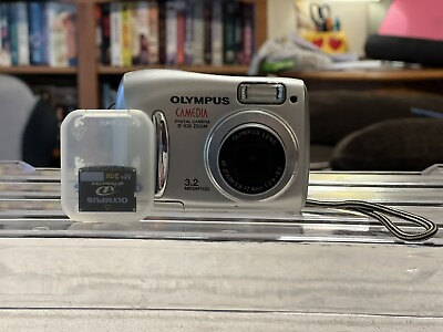 #ad OLYMPUS Digital Camera D 535 Compact with extra memory card TESTED