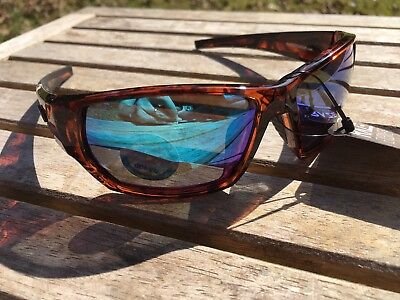 #ad RAZE Sonar Sunglasses Polarized Mirrored Blue Brown Lens Tortoise Shell 28344