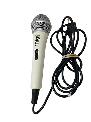 #ad Multimedia iRig Voice White Microphone And Cord Only Karaoke Tested Works Great