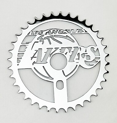 #ad CUSTOM LASER CUT LOS ANGELES LAKERS STYLE 36T BICYCLE SPROCKET ALL SIZE BIKES.