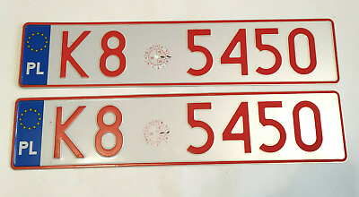#ad License Plate Poland Europe Original Auto 2 Plate