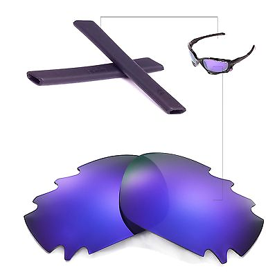 #ad New WL Polarized Purple Vented Lenses And Rubber Kit For Oakley Racing Jacket