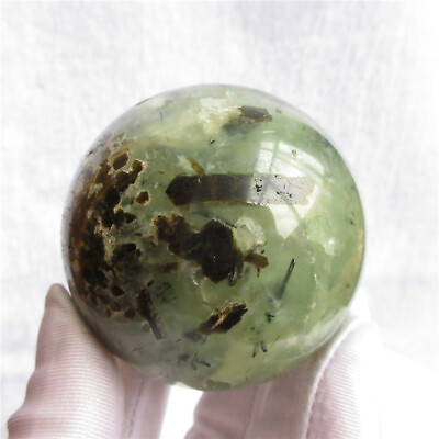 #ad 492g Natural Prehnite and Epidote Crystal Sphere Ball Reiki Specimens Healing