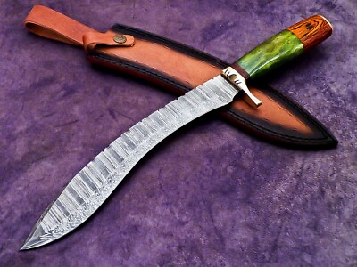 #ad Custom Hand Forged Damascus Blade Kukri Knife Hunting Camel bone Gift Closeout
