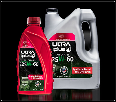 #ad Ultra1Plus SAE 25W 60 Synthetic Blend Diesel API CH 4 SJ 5 QTS