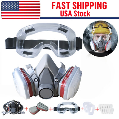 #ad 16 IN 1 Half Face Mask Cover for 6200 Gas Painting Spray Respirator Glasses Suit