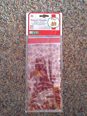 #ad NIP 1 Pack of 20 Sweet Treats Cello Christmas Treat Bags 4quot; x 9.5quot;