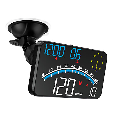 #ad Universal Car Digital GPS Speedometer HUD Head Up Display MPH Overspeed Alarm US