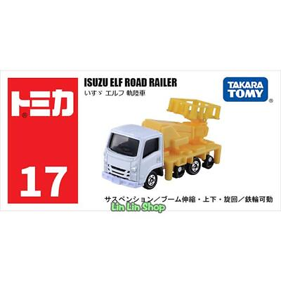 #ad Tomica Takara Tomy #17 ISUZU ELF Road Railer New Model Car Toy Diecast Boy Gift