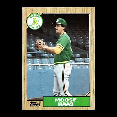 #ad Moose Haas 1987 Topps Oakland Athletics #413 Set Break R306 $1.50