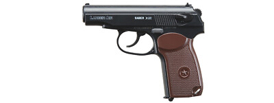 #ad Lancer Air Saber XMK Airgun Pistol Color: Black and Brown