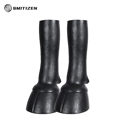 #ad Smitizen Silicone Black Hoof Gloves Cosplay Costumes For Halloween Party Fetish