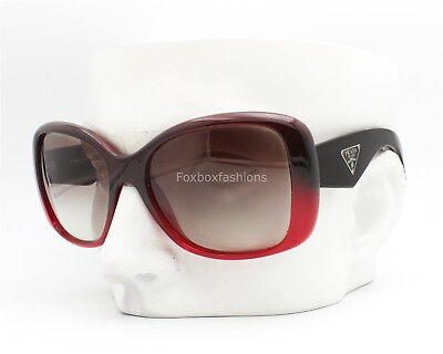 #ad Prada SPR 32P MAX 0A7 Sunglasses Crystal Dark Red Burgundy