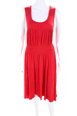 #ad Girls From Savoy Womens Scoop Neck Jersey Midi A Line Dress Red Size Large