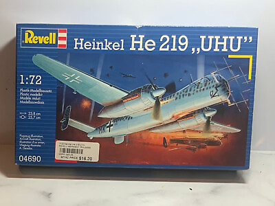 #ad 1 72 Vintage Revell Heinkel He 219 quot;Uhuquot; Kit #04690 Sealed