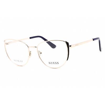 #ad Guess Women#x27;s Eyeglasses Full Rim Blue Other Metal Cat Eye Frame GU2904 092