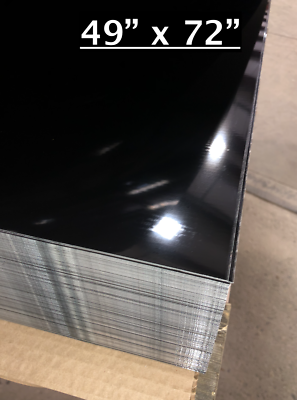 #ad 49quot; x 72quot; Black Aluminum Sheet Flat .030” Thick Cargo Trailer Repair Etc.