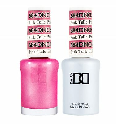 #ad DND Soak Off Gel Polish and Nail Lacquer 684 Pink Tulle