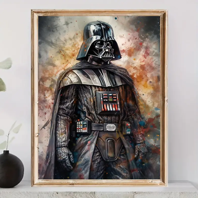 #ad 1pc Cool Darth Vader President Canvas Disney Wall Poster Star Wars Unframed
