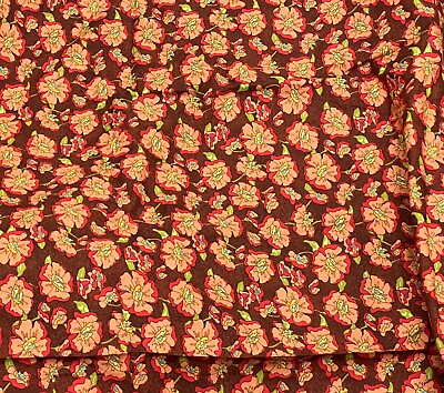 #ad Floral Cotton Printed Fabric 45” Width Sold By The Yard