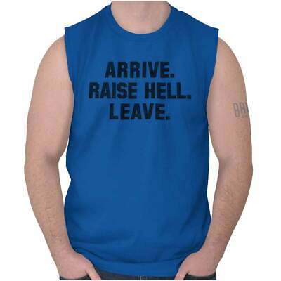#ad Raise Hell Funny Party Attitude Drinking Casual Tank Top Tee Shirt Women Men