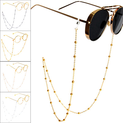 #ad 70cm Chic Eyeglass Chain Sunglasses Reading Beaded Glasses Chain Eyewear Rope