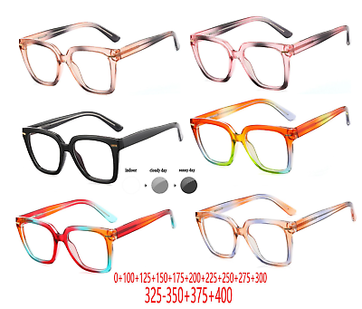 #ad Progressive Multifocal Photochromic Reading Glasses Transition Women Sunglasses