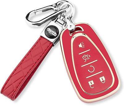 #ad for Chevy Key Fob Cover with KeychainSoft TPU Key Case Shell Holder Full Protec