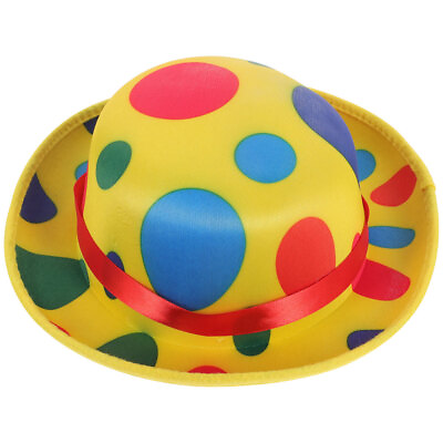 #ad Carnival Clown Hat Polka Dot Top Hat Circus Party Costume Accessories