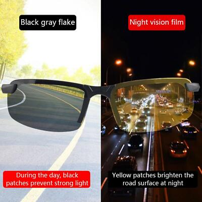 #ad Polarized Photochromic Sunglasses Mens UV400 Driving Transition Lens Glasses G`
