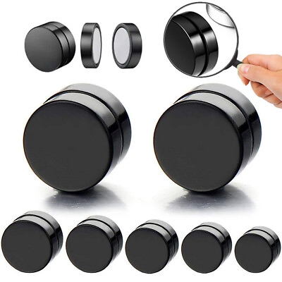 #ad 6 12mm Stainless Steel Magnetic Non piercing Clip Fake Cheater Stud Earrings