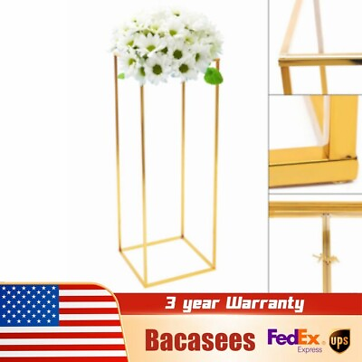 #ad Flower Stand Gold Metal Display Pedestal Party Wedding Home Decor Pillar Stand