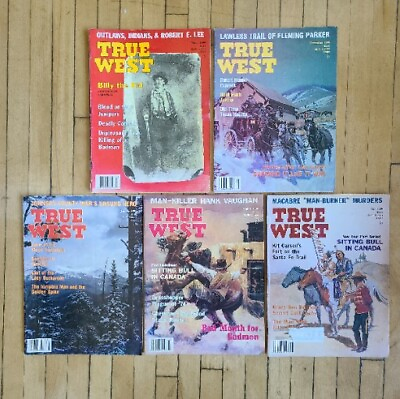 #ad Vtg True West Magazine Lot Of 5 1990 91 Billy The Kid True Stories Western
