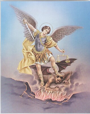 #ad Saint Michael Archangel Italian For Framing 8x10 Picture Celebrity Print