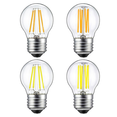 #ad 1 4 6pc Antique LED Light Bulb Lamp G45 4W 6W Dimmable Edison Filament Bulb 110V
