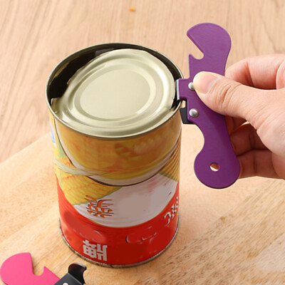 #ad Manual Can Opener Safety gadget Kitchen Multifunctional Stainless Opener NEW
